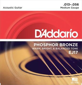 EJ17 AKUSTİK GİTAR TEL SETİ, PHOSPHOR-BRONZE, MEDIUM GA