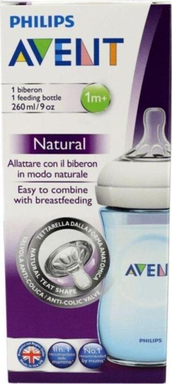 Philips Avent Mavi Tekli  Natural Pp Biberon 260 ml  Scf695/17