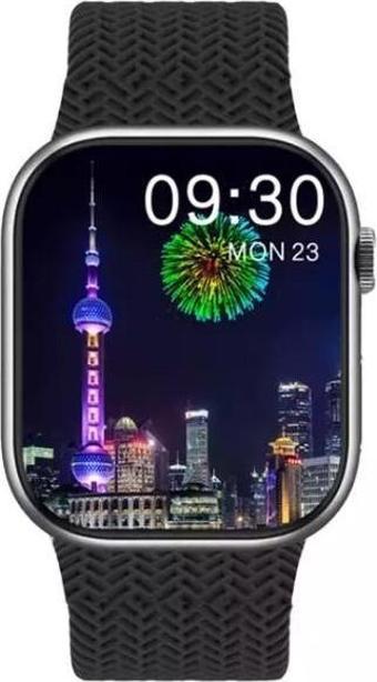 Winex 2024 Watch 9 Pro Amoled Ekran Android İos Uyumlu Akıllı Saat Siyah