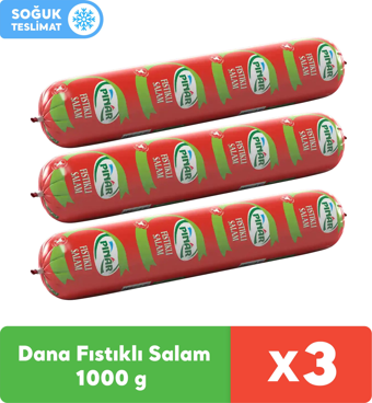 Pınar Dana Fıstıklı Salam 1000 g x 3 Adet