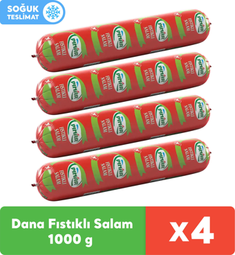 Pınar Dana Fıstıklı Salam 1000 g x 4 Adet