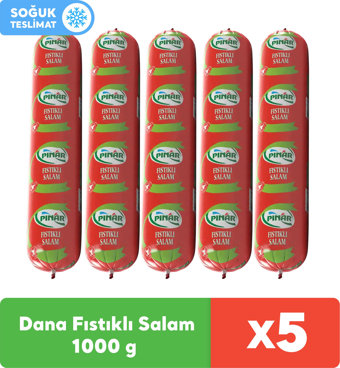 Pınar Dana Fıstıklı Salam 1000 g x 5 Adet