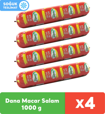 Pınar Dana Macar Salam 1000 g x 4 Adet