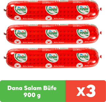 Pınar Dana Salam Büfe 900 g x 3 adet