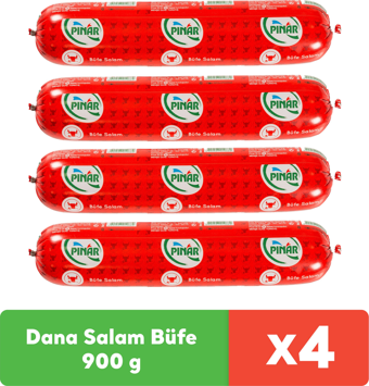 Pınar Dana Salam Büfe 900 g x 4 adet