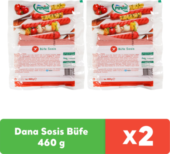 Pınar Dana Sosis Büfe 460 g x 2 adet