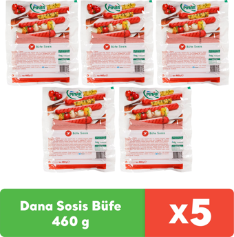 Pınar Dana Sosis Büfe 460 g x 5 adet