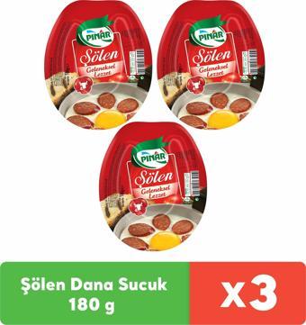 Pınar Şölen Dana Sucuk 180 g x 3 Adet