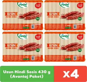 Pınar Uzun Hindi Sosis 430 g x 4 adet