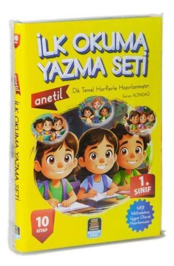 1. Sınıf Anetil İlk Okuma Yazma Seti - 10 Kitap Takım - Kerem Altındağ - Mercan Okul