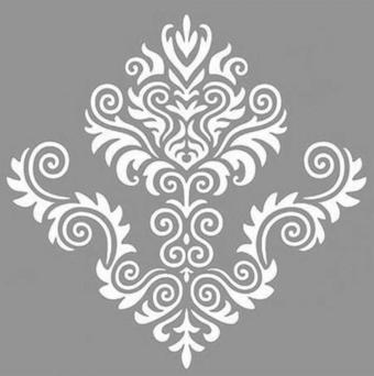 Tribal Damask Stencil Boyama şablonu 30x30 cm, Duvar Stencil, Fayans Stencil, Mobilya Stencil