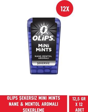 Olips Mini Mints Şekersiz Nane & Mentol Aromalı Şekerleme 12,5 gr - 12 Adet