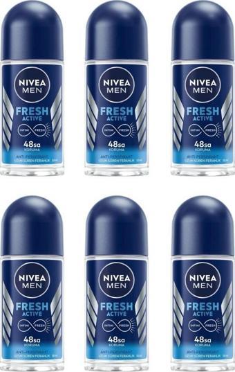 NİVEA DEO ROLL-ON MEN MİNİ FRESH ACTİVE 25 ML 6 ADET