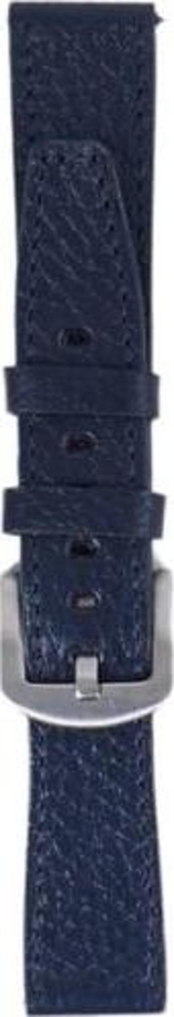 Fro LW38-43 20 mm Hakiki Deri Floter Lacivert Kordon Silver Toka