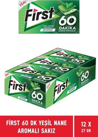 First Sensations 60 Dakika Yeşil Nane Aromalı Sakız 27 Gr - 12 Adet