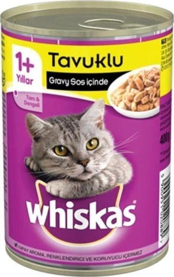 Whiskas Tavuklu Konserve Kedi Maması 400 Gr X 24 Adet