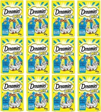 Dreamies Mix Somon Balıklı Ve Peynirli Kedi Ödülü 60 Gr (12 Adet)