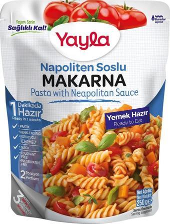 Yayla Yemek Hazır Napoliten Soslu Makarna 250 gr
