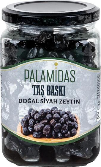 Palamidas Taş Baskı Doğal Siyah Zeytin 400 gr Cam Kavanoz