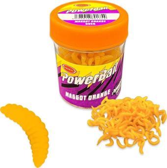 Power Bait Litter Maggot Turuncu Silikon Kurt Balık Yemi - Kokulu (9956)