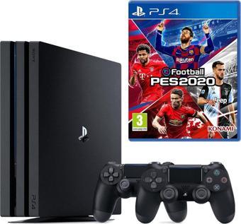 Sony Playstation 4 Pro 1 Tb + 2. Ps4 Kol + Ps4 Pes 2020.