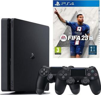 Sony Playstation 4 Slim 500 Gb Oyun Konsolu + 2 Kol + Fifa 2023 İthalatçı Garantili