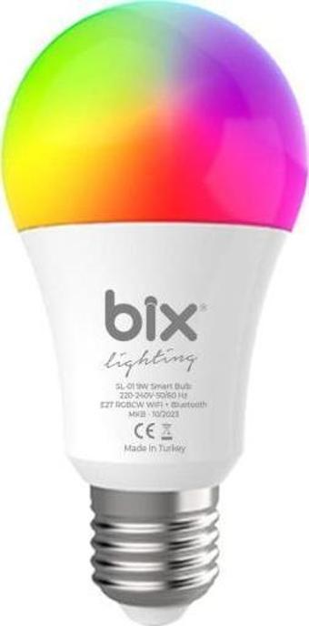 Bix Sl-01 9W Aura Rgb Led Akıllı Wifi Ampul Tüya Yazılım Destekli