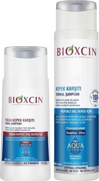 Bioxcin Aqua Thermal Kepek Karşı Etkili Şampuan Seti 200 ml + 300 ml