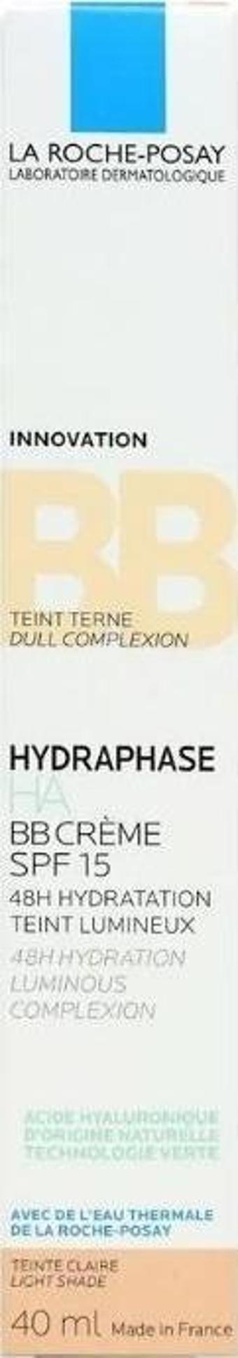 Hydraphase HA BB Light SPF15 Güneş Korumalı Renkli Nemlendirici Krem 40ml