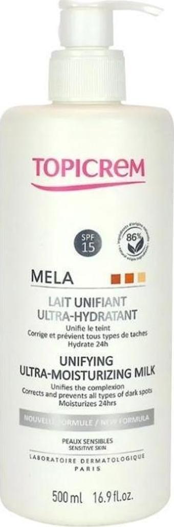 MELA Unifying Ultra Moisturizing Milk SPF15 Güneş Korumalı Aydınlatıcı Vücut Sütü 500ml