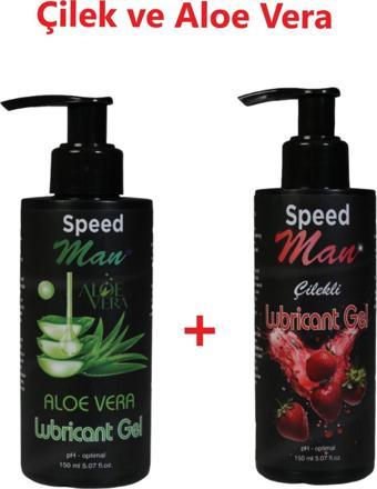 Speed Man Speedman Çilekli Lubricant Jel 150Ml + Speedman Aloe Vera Lubricant 150Ml