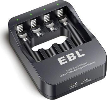 Ebl Usb Akıllı Hızlı Şarj Cihazı 4'Lü Ni-Mh Aa Aaa