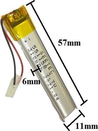 Sertec 551158 3.7V 310 Mah Lityum Polimer Pil 1.5A (Drone Için Uygun Değildir)