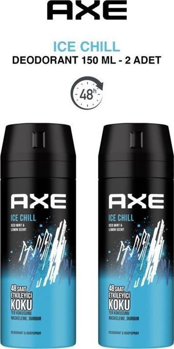 Axe Erkek Deodorant Sprey Ice Chill 150 ml X2