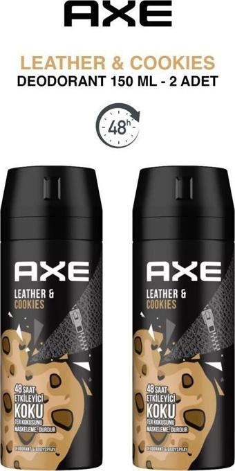 Axe Erkek Deodorant Sprey Leather & Cookies 150 ml X2