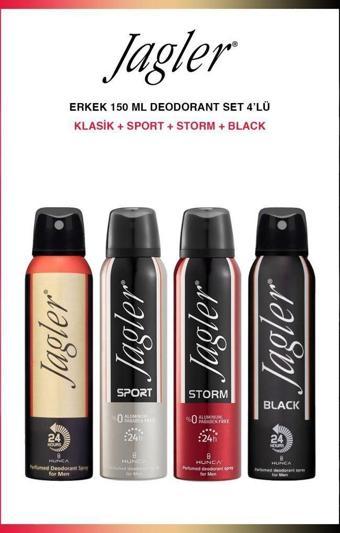 Jagler Erkek Deodorant Serisi Klasik-Black-Sport-Storm