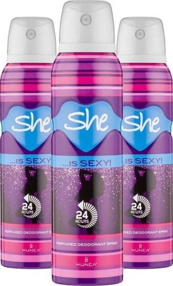 She Sexy Bayan Deodorant 150 ml X3