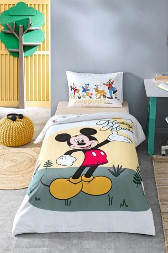 Özdilek Mickey Mouse Nomadic Tek Kişilik Disney Lisanslı Lastikli Fitted Çarşaf Çocuk Nevresim Takım