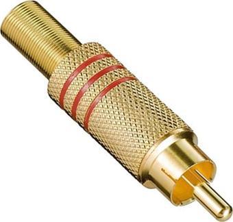 PowerMaster PM-26484 Tos RCA Fiş Metal Gold Erkek Konnektör