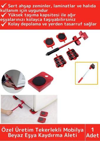 Premium Seri Abs Plastik Tekerlekli Basit Ağır Beyaz Eşya Mobilya Kaydırma Aleti Aparatı Krikolu Set