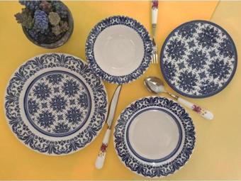 MONDECOR BLUE FLORAL YEMEK TAKIMI 24 PARÇA