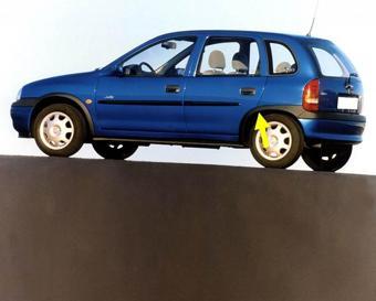 Opel Corsa B 4 Kapılı 1993-2000 Sol Arka Çamurluk Ağzı Plastik Dodik