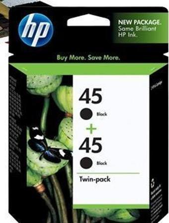 HP 45 Black Siyah 42ML 51645AA 2Lİ Paket Kartuş CC625A