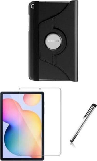 DTTECH Samsung Galaxy Tab S6 Lite Sm-p610 -n Dönebilen Standlı Kılıf Siyah Set