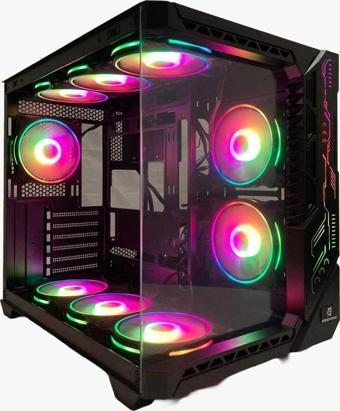 GAMEFORCE Bree 9×120 Mm Fanlı A-Rgb Kumandalı Kontrolcülü E-ATX Oyuncu Bilgisayar Kasası