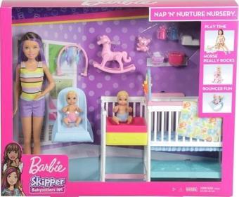 Barbie Bebek Bakıcısı Skipper Uyku Eğitiminde Oyun Seti GFL38