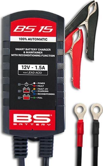 BS Battery BS15 - SMART CHARGER 12V 1.5A (Yeni Model)