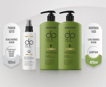 dp Daily Perfection 2 Adet Moringa Yağı Şampuan 425 Ml & 1 Adet Pamuk Sütü Sıvı Saç Bakım Kremi 180 Ml Set