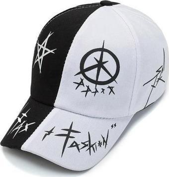 Valkyrie Trucker Şapka Unisex Metal Tokalı Ayarlanabilir Beyzbol Siyah Beyaz