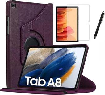 GoPlay Samsung Galaxy Tab A8 10.5 Sm-x200 Kılıf Dönebilen Koruyucu Kılıf Ekran Koruyucu Kalem Dönen+SET